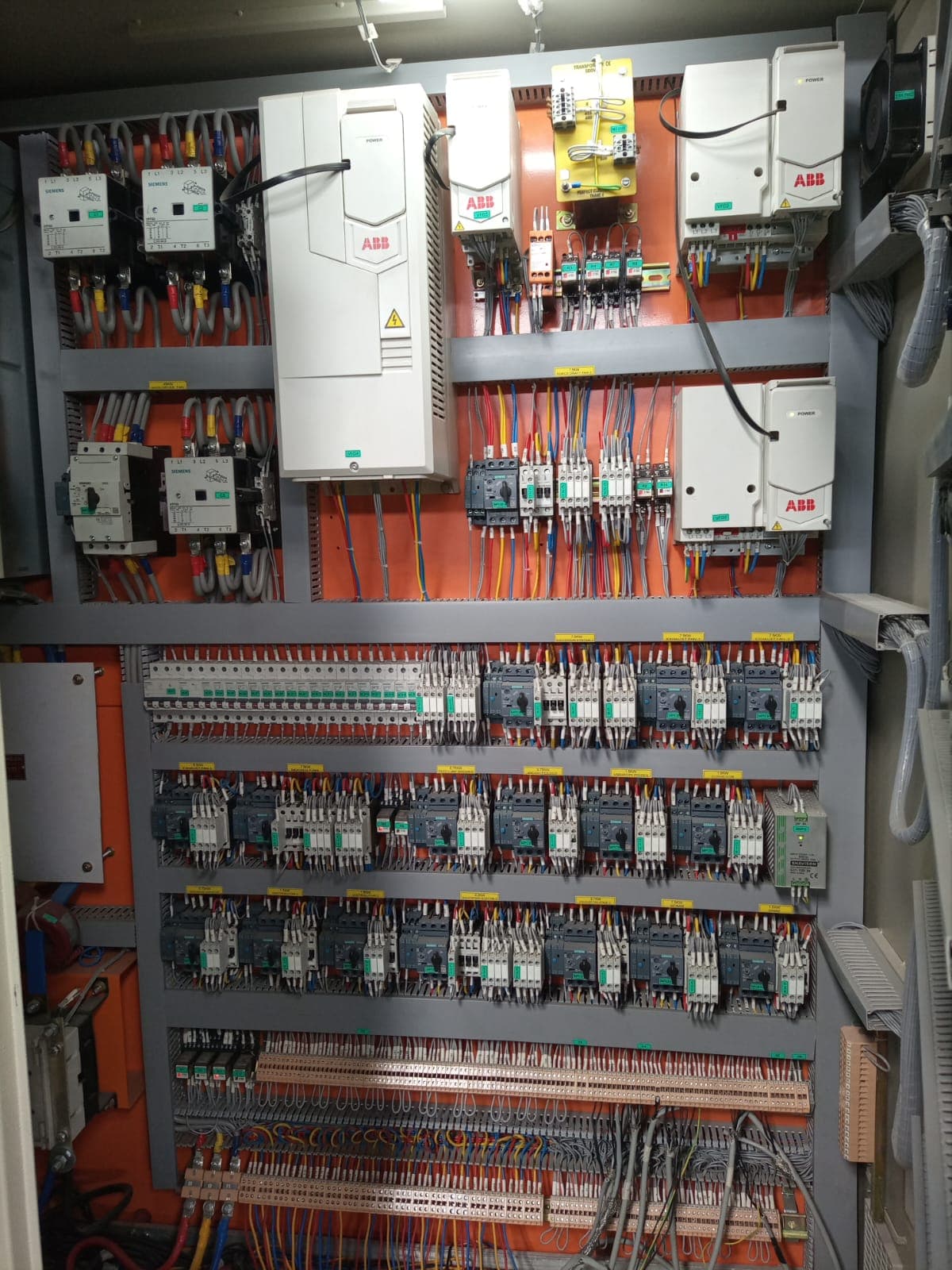 Industrial control panel assembly