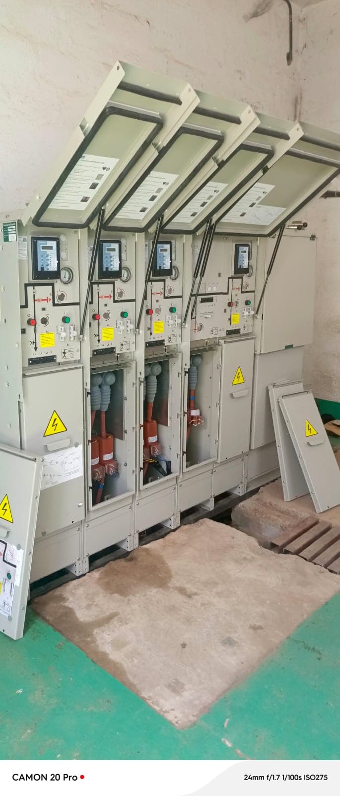 Switchgear installation on site